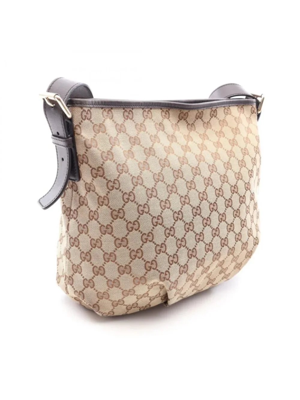 Gucci Shoulder Bag GG Canvas Beige Brown